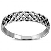 Celtic knot Plain Sterling Silver Ring, rp663